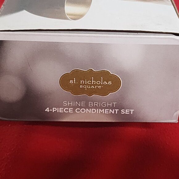 Kohl's St. Nicholas Square Shine Bright Old Gold 4-Piece Condiment Serving Set - Picture 12 of 16